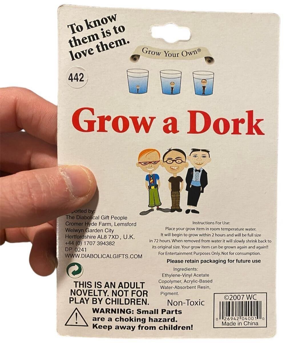 SET OF 3 Grow your own DORK – NERD – GEEK – Fun Gag Joke Novelty