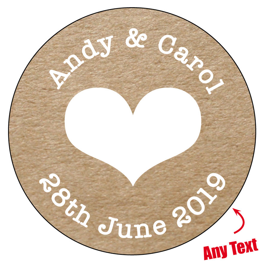 105 x Personalised Wedding Mehndi made by Kraft Effect Favour Stickers 036