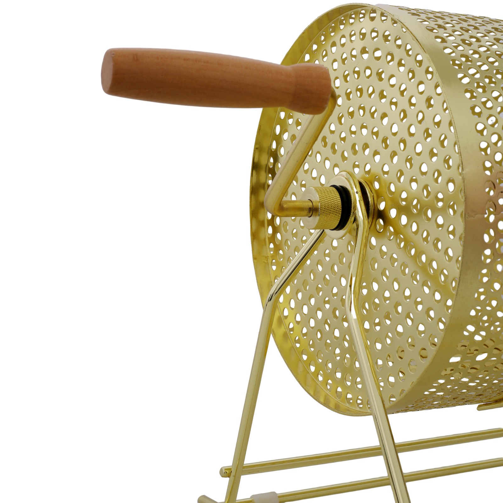 Raffle Ticket Spinner Drum 12″ x 8″ Brass Plated Holds 2500 Tickets