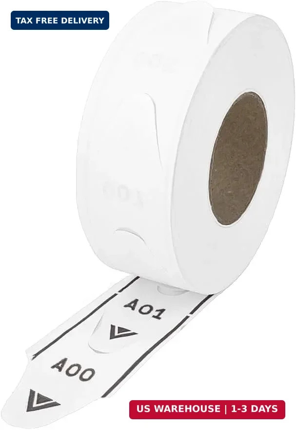2000 Roll of White 2-Digit Take-A-Number Tickets – Perfect for Service Areas
