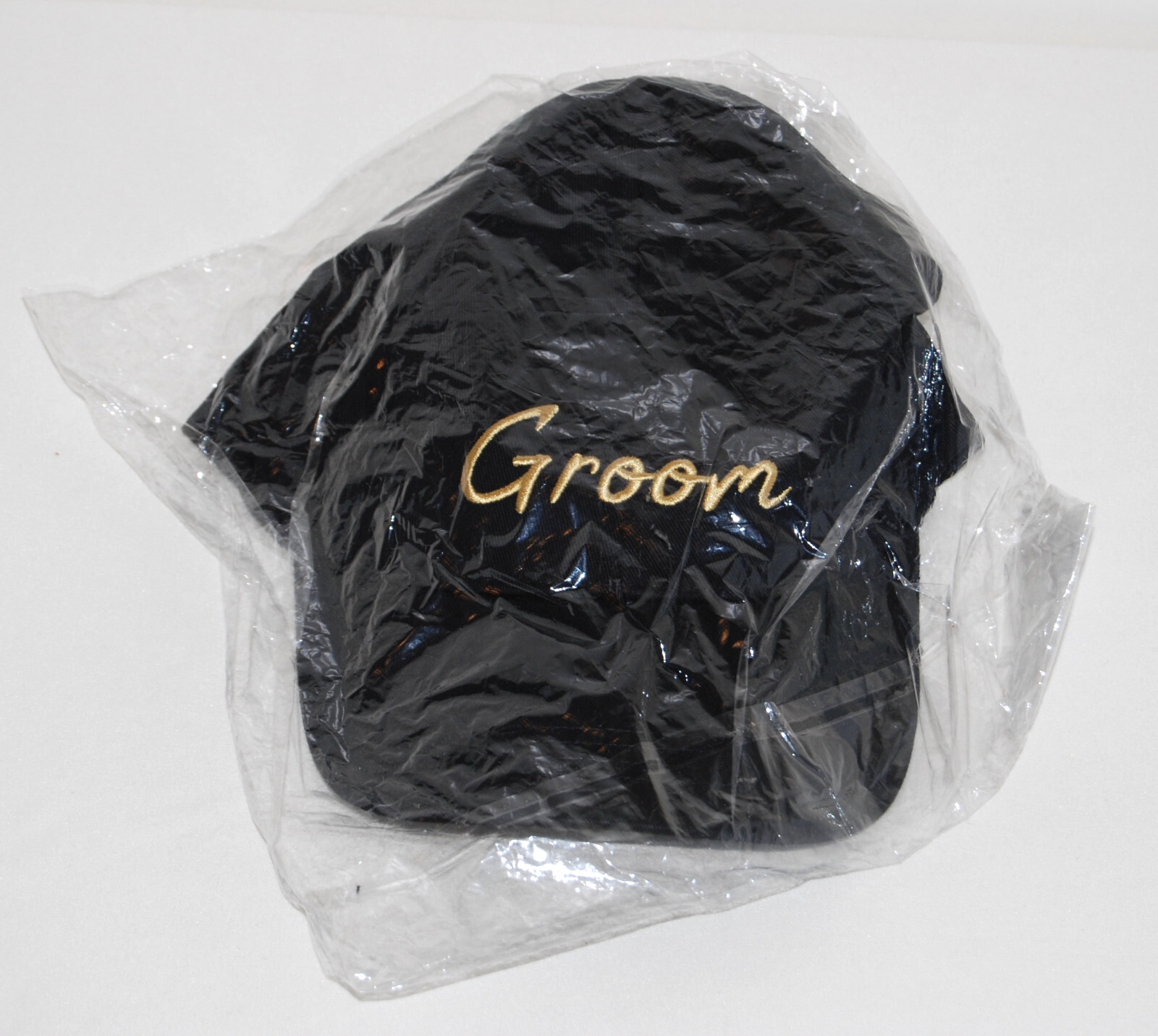New Men’s Black Groom Wedding Party Adjustable Baseball Cap OSFM