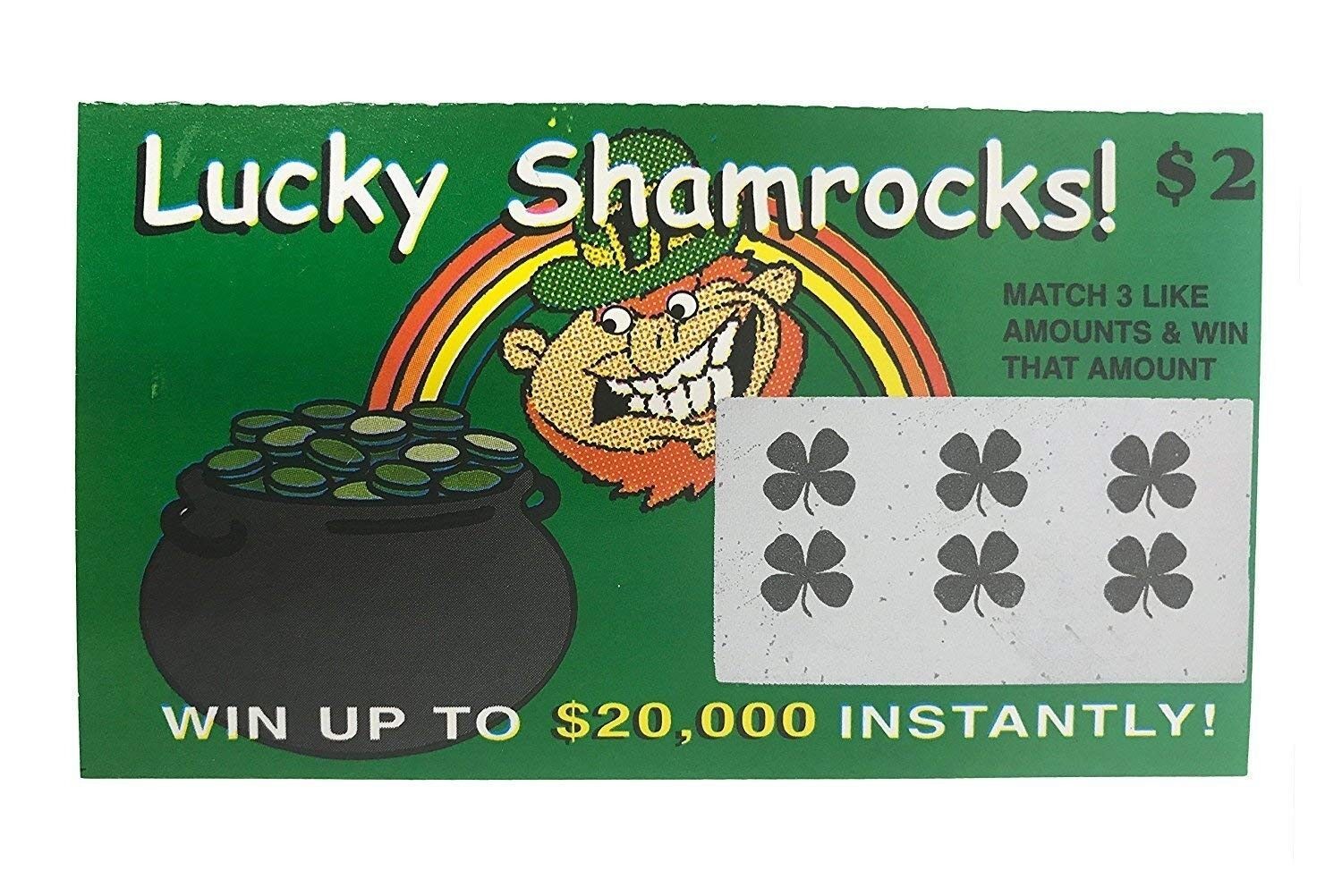 100 Fake Lotto Lottery Tickets Prank Joke – Funny Novelty Gag Joke