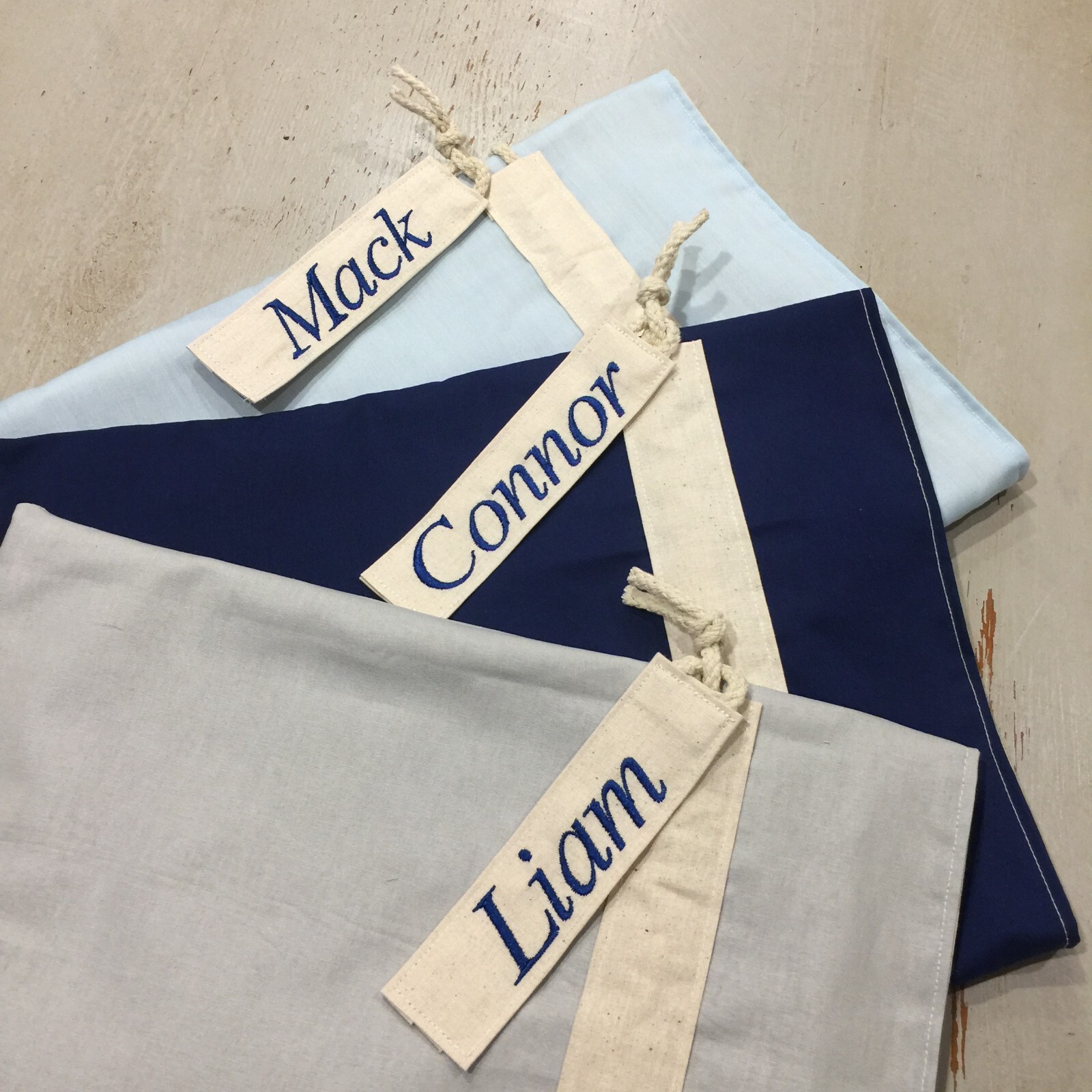 Gift Bag 35cm x 25cm, Personalised With Tag, Fabric Lined, Handmade in Australia