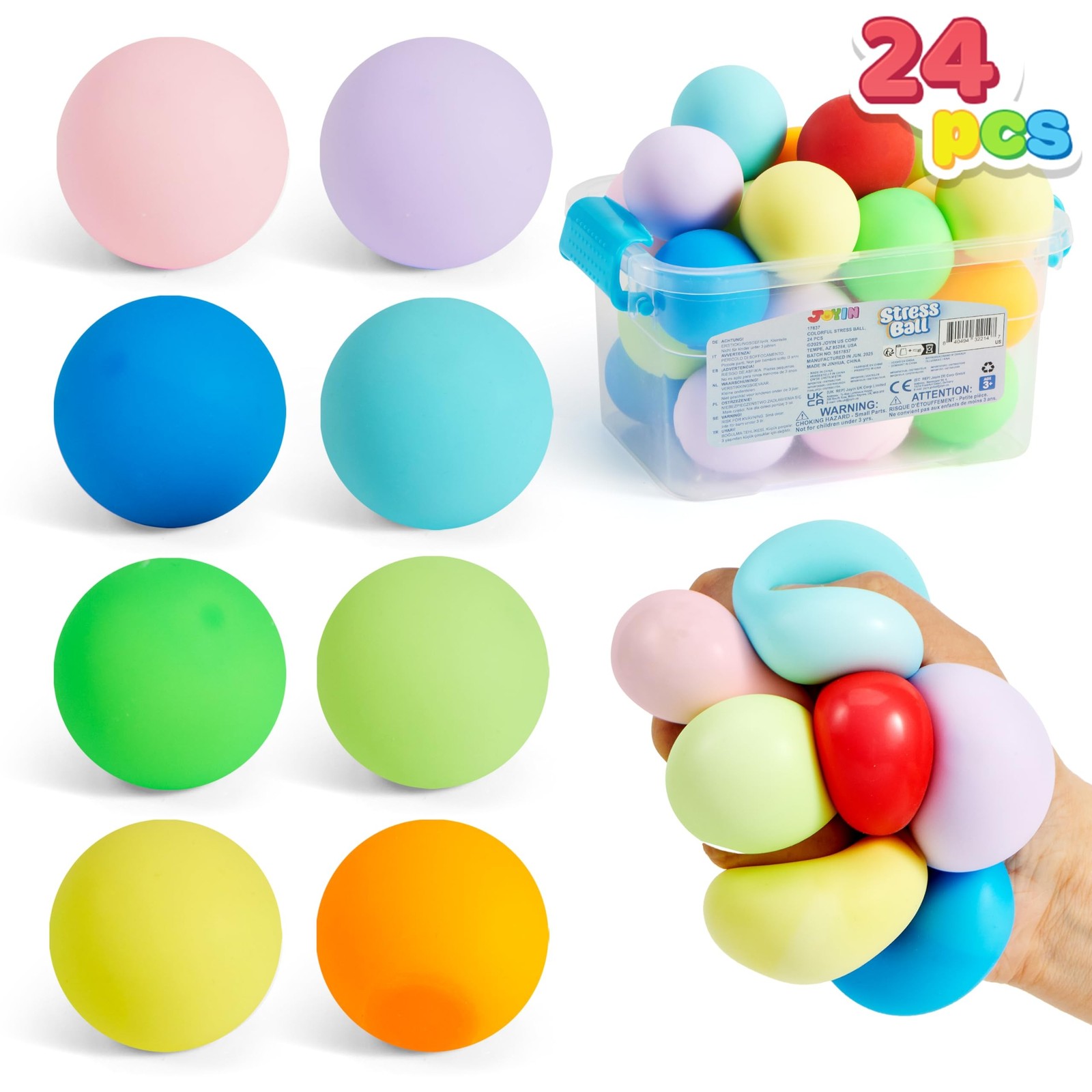 JOYIN 9 Pack Slow Rising Stress Balls, Squishy Sensory Fidget Toys, Hand Ther…