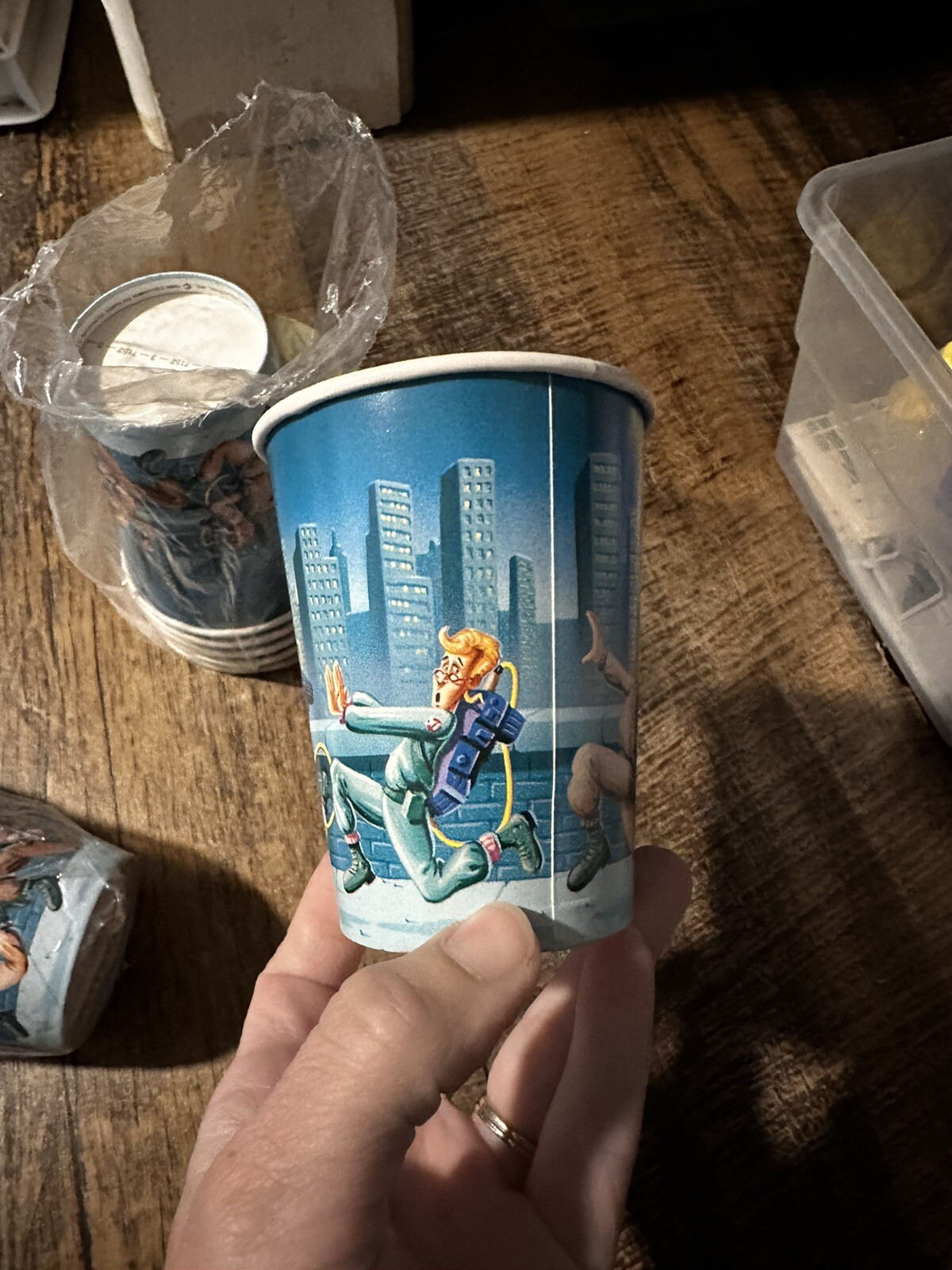Vintage NOS 1984 Hallmark Ghost Busters 8 Ct. Paper Cups Columbia Pictures Inc.