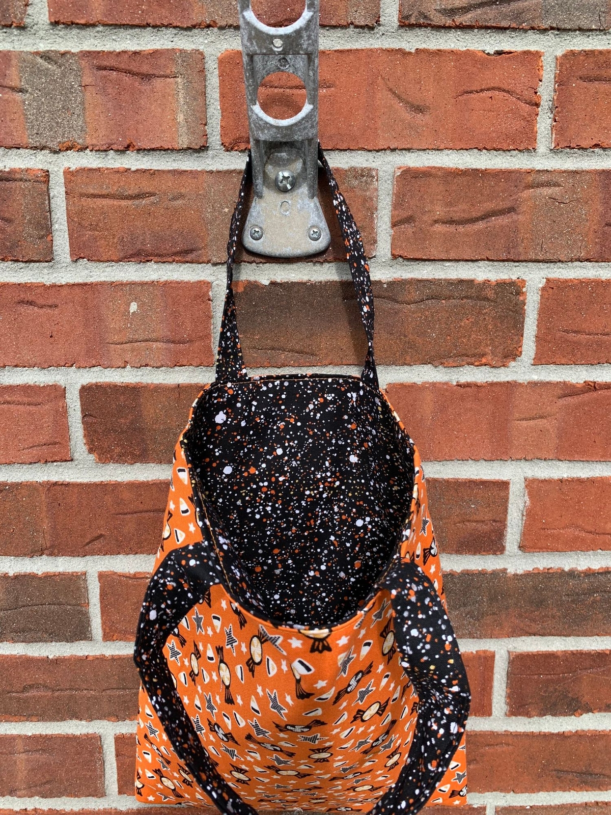 Orange Candy Trick or Treat Bag Tote Bag Halloween Candy Bag