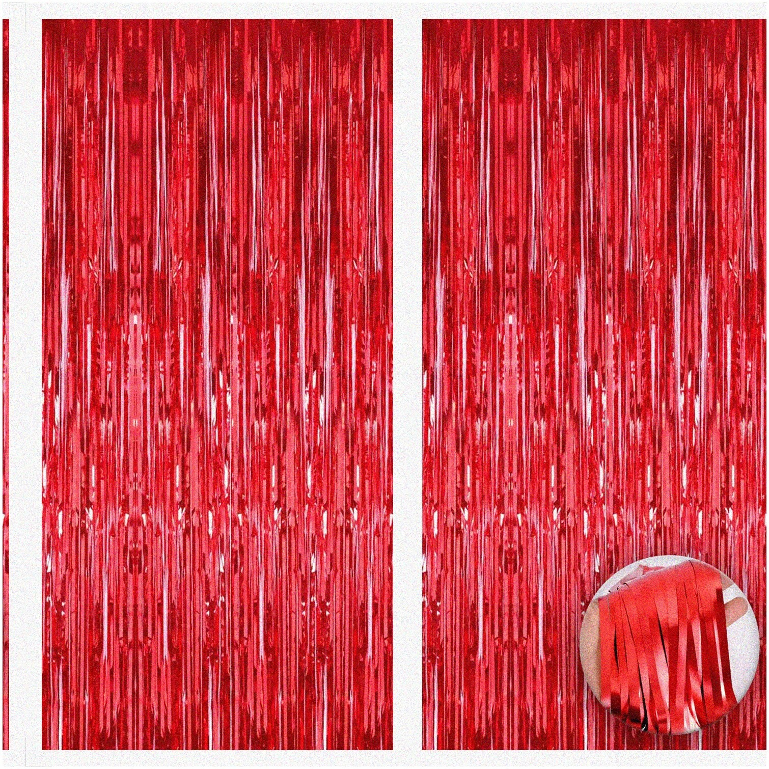 Valentine’s Red Streamers 6.4x8ft 2-Pack