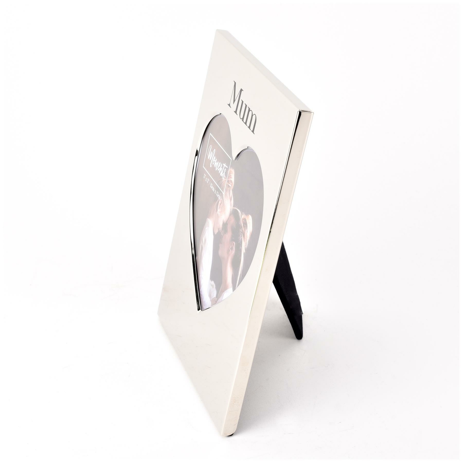 Mirror Heart 5 x 5 Photo Frame – Silver plated – Mum