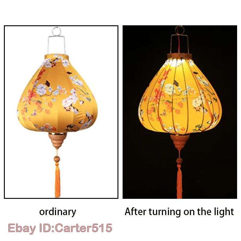Chinese Lantern Traditional Silk Lantern Balcony Party New Year Hanging Lanterns