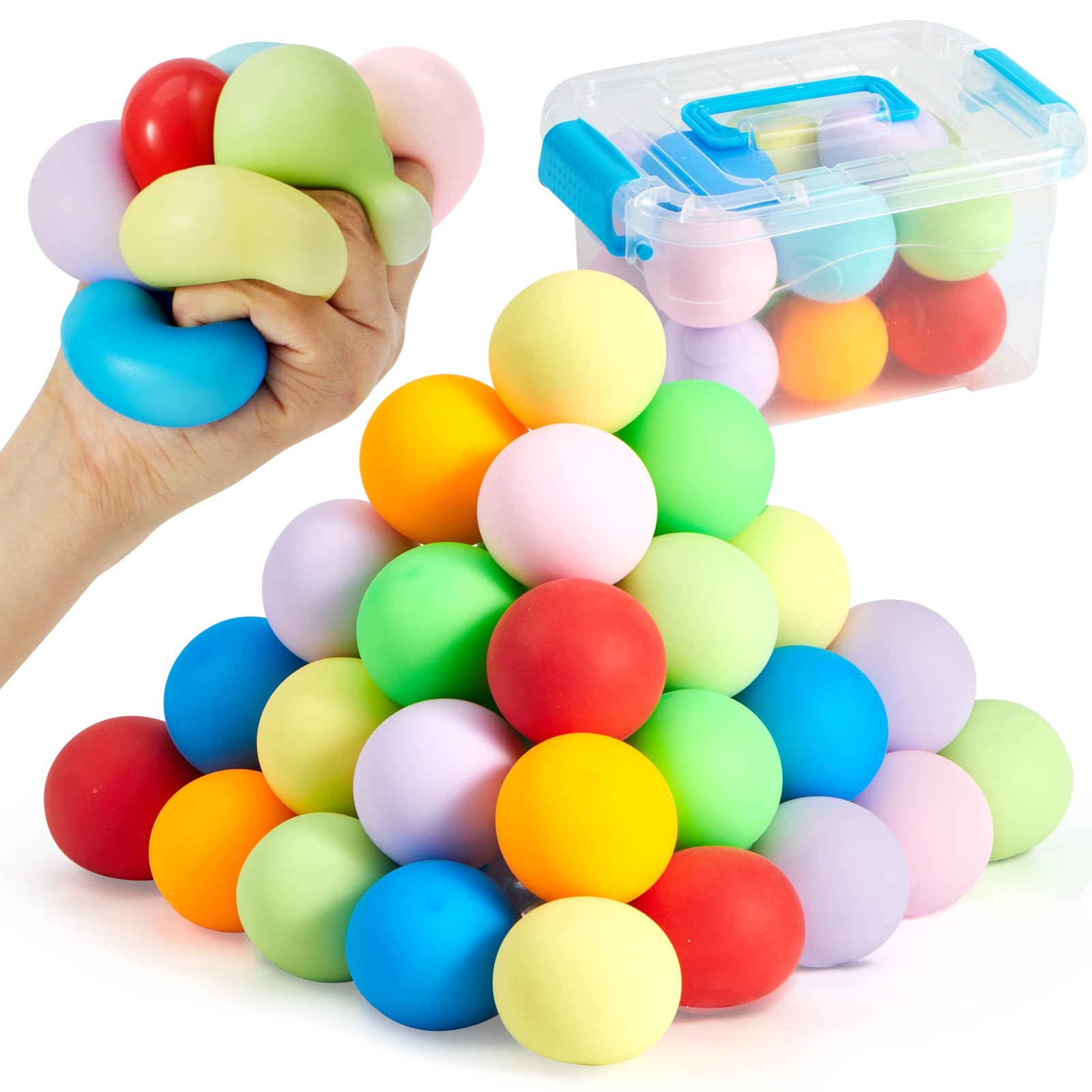 JOYIN 9 Pack Slow Rising Stress Balls, Squishy Sensory Fidget Toys, Hand Ther…