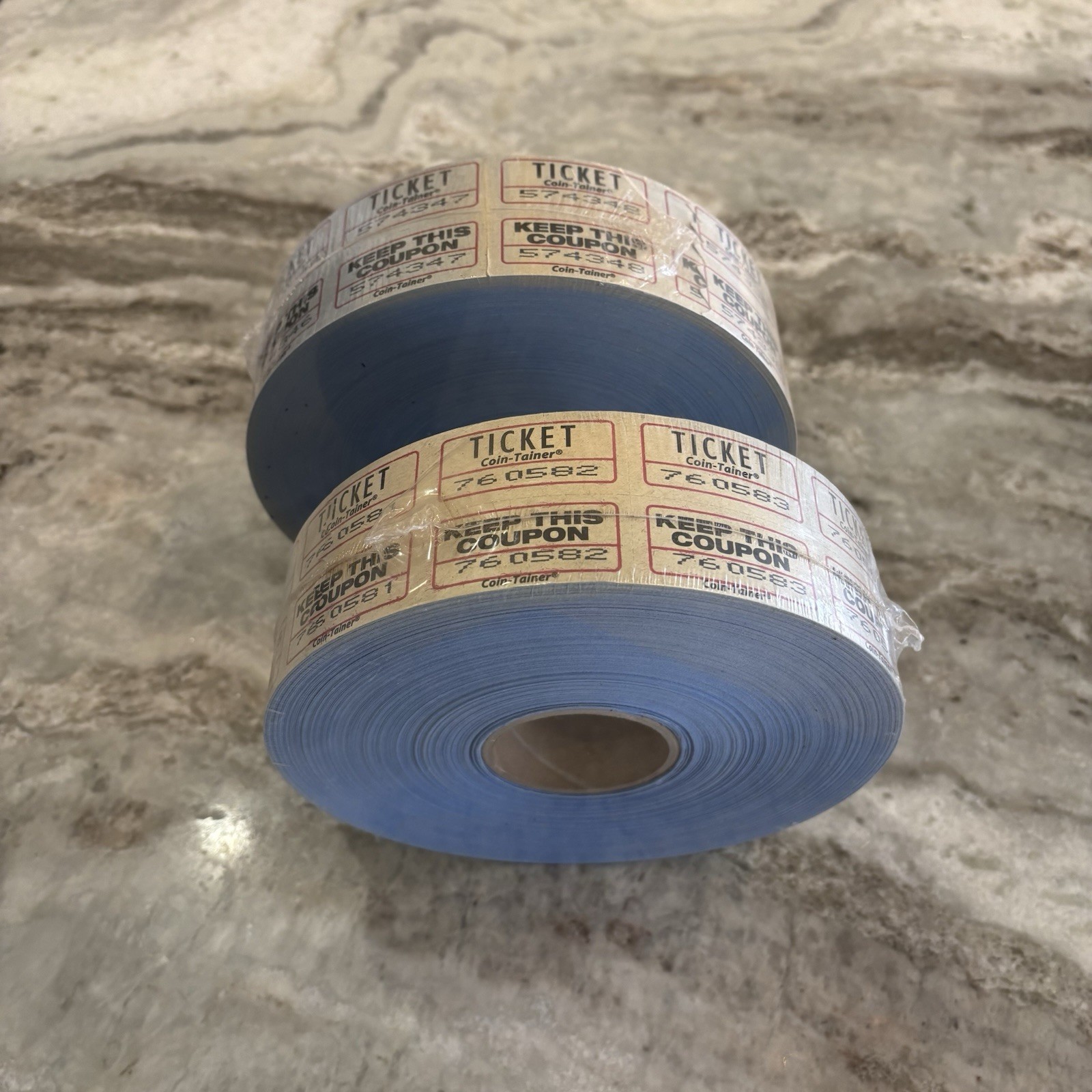 2 Rolls Raffle Tickets Double Roll Events, Carnivals 2000 Ticket Count Per Roll