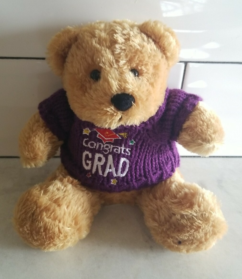 U.S. Balloon 8″ Brown Congrats Grad Teddy Bear Plush Stuffed Animal Gift NWOT