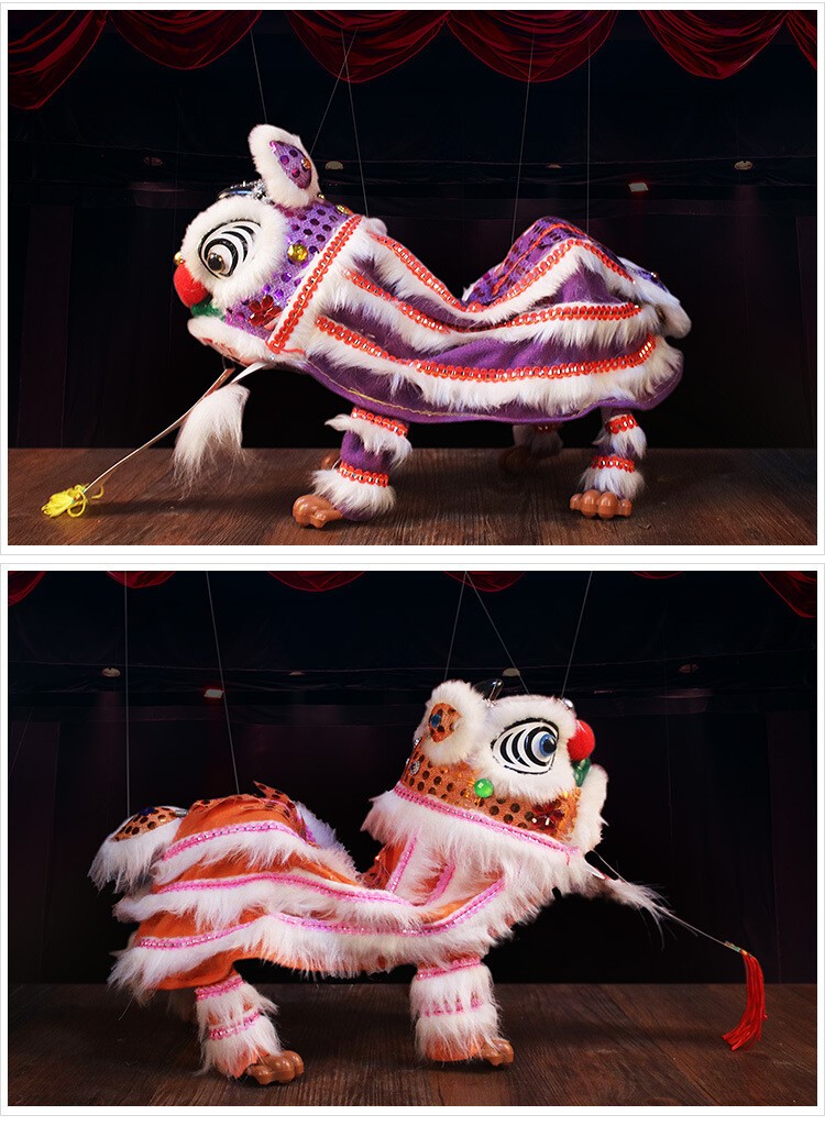 Model Plush Toy Chinese Puppet Lucky Lion Marionette Lion Dance Traditional