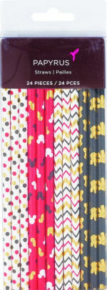Papyrus Straws Mickey Mouse Patterning
