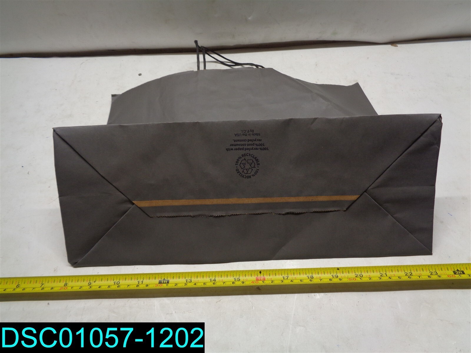 QTY=50: GREY Kraft 16″ x 6″ x 12″ Paper Bags
