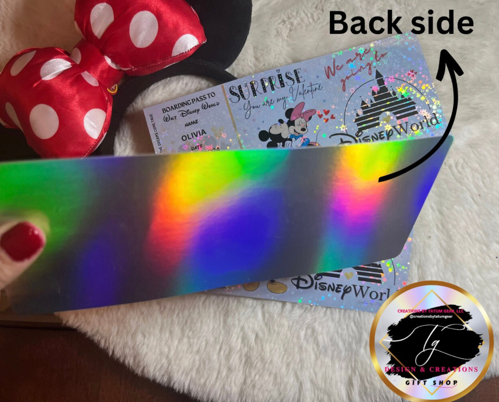A COLLECTIBLE MAGICAL STARS FANCY HOLOGRAPHIC VALENTINES LOVE Surprise Ticket