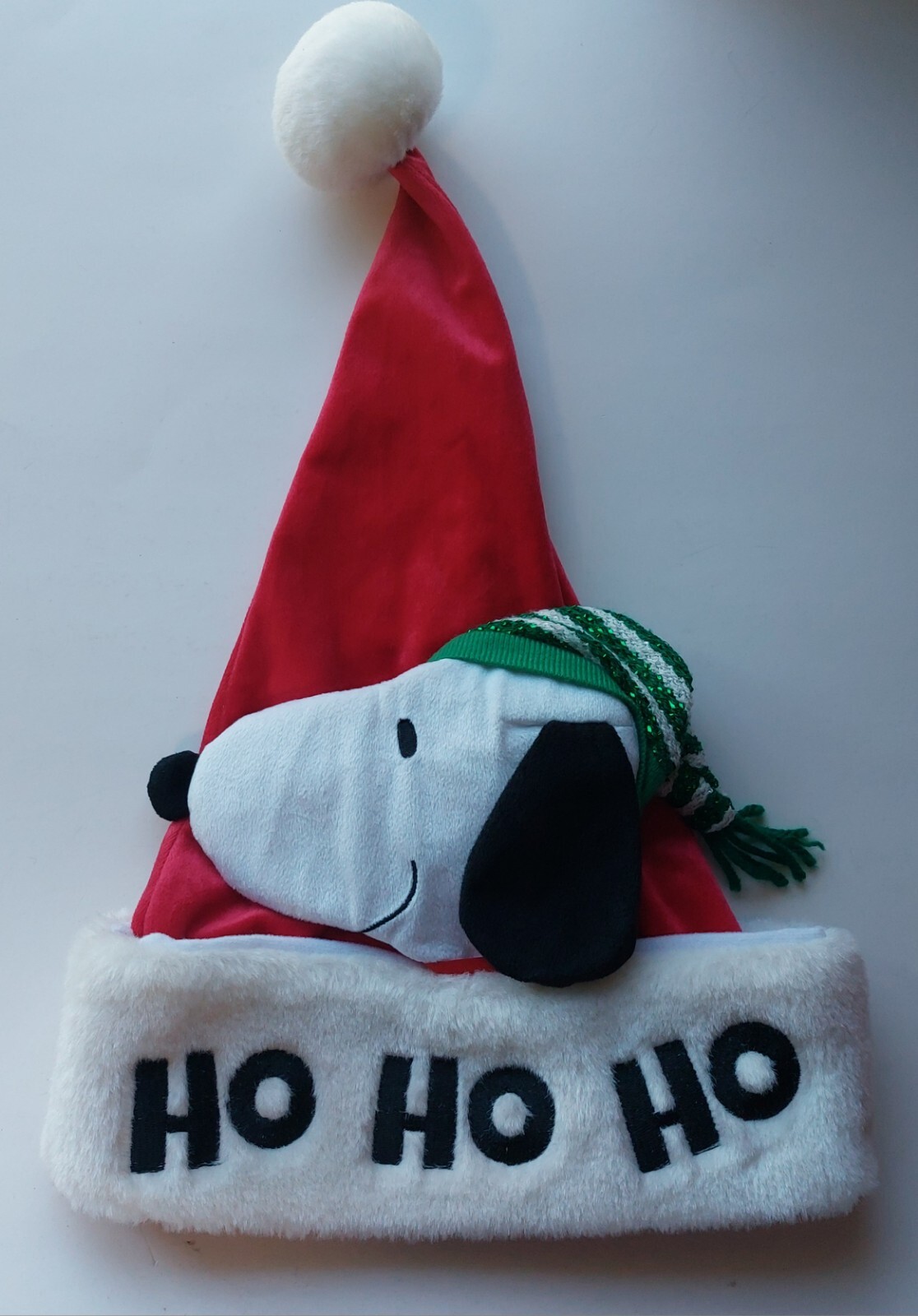 Peanuts Snoopy Christmas Santa Hat 3D HO HO HO