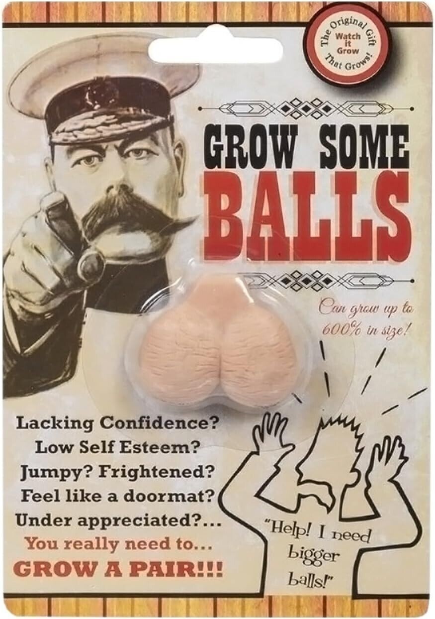 1 Grow Willy Pecker + 1 Grow Pair of Balls – GaG Prank Joke Funny Set