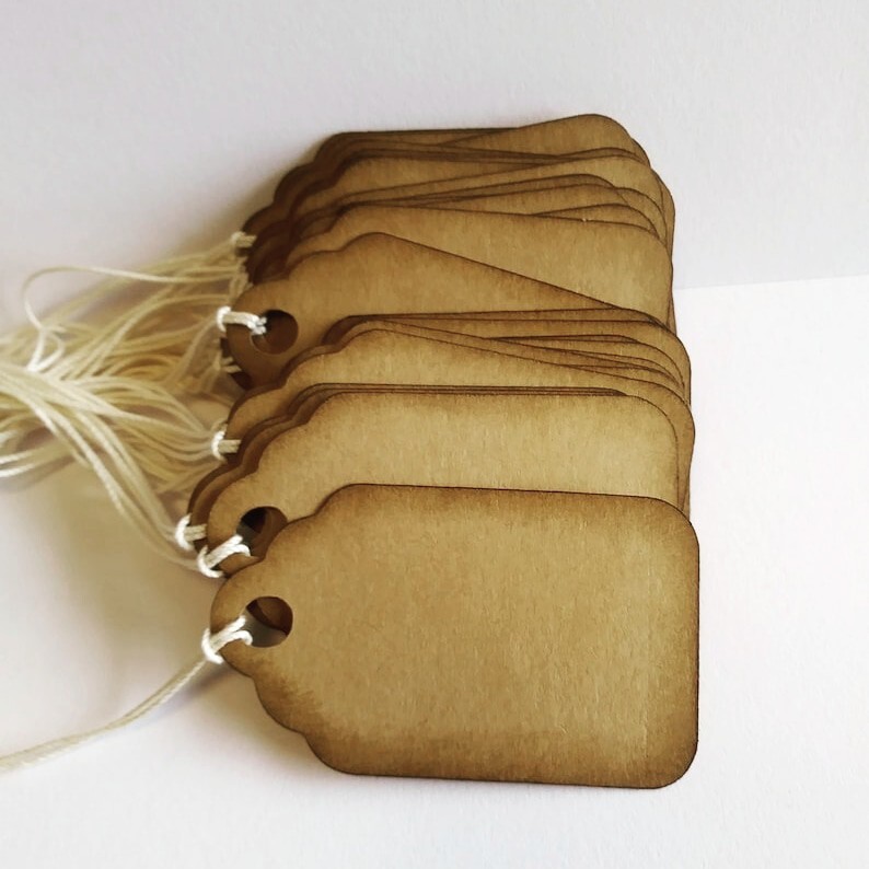 100 Kraft tags 2 1/2″ x 1 1/2,” Kraft gift tags, Kraft price tags