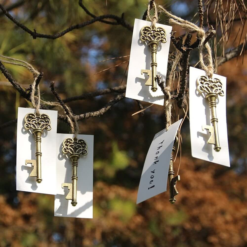 100PCS Blank Gift Tags,3.5” X 1.7” White Kraft Paper Gift Tag with String, Recta