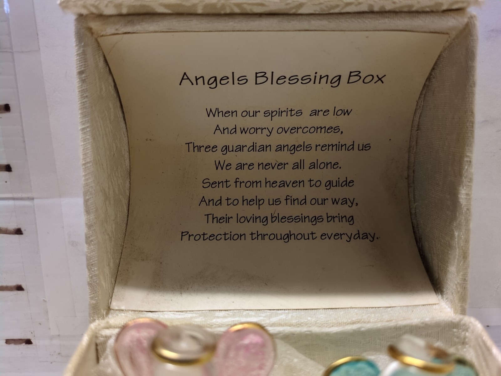 Set 3 Glass Guardian Angels Gift with Verse – Blessings Box