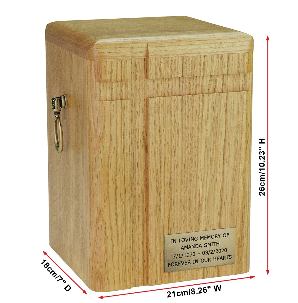 Cremation Urn for Adult Unique Memorial Funeral urn for Human Ashes with Cross