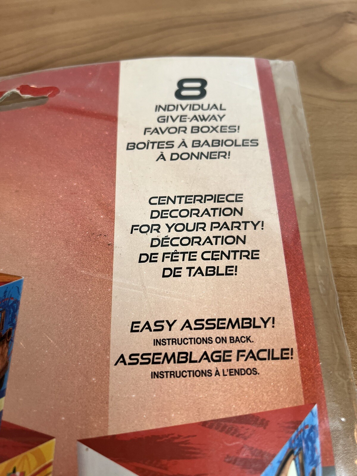 Disney Cars Favour Box Centrepiece Decoration 8 Unique Industries New Sealed