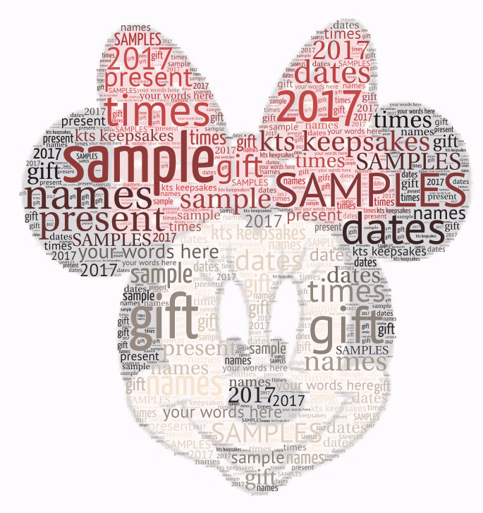 word art picture personalised gift present keepsake minnie mouse