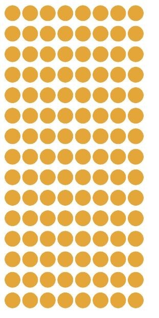 1/4″ Golden Yellow Dots Round Vinyl Color Code Inventory 1/4 Inch Dot Stickers