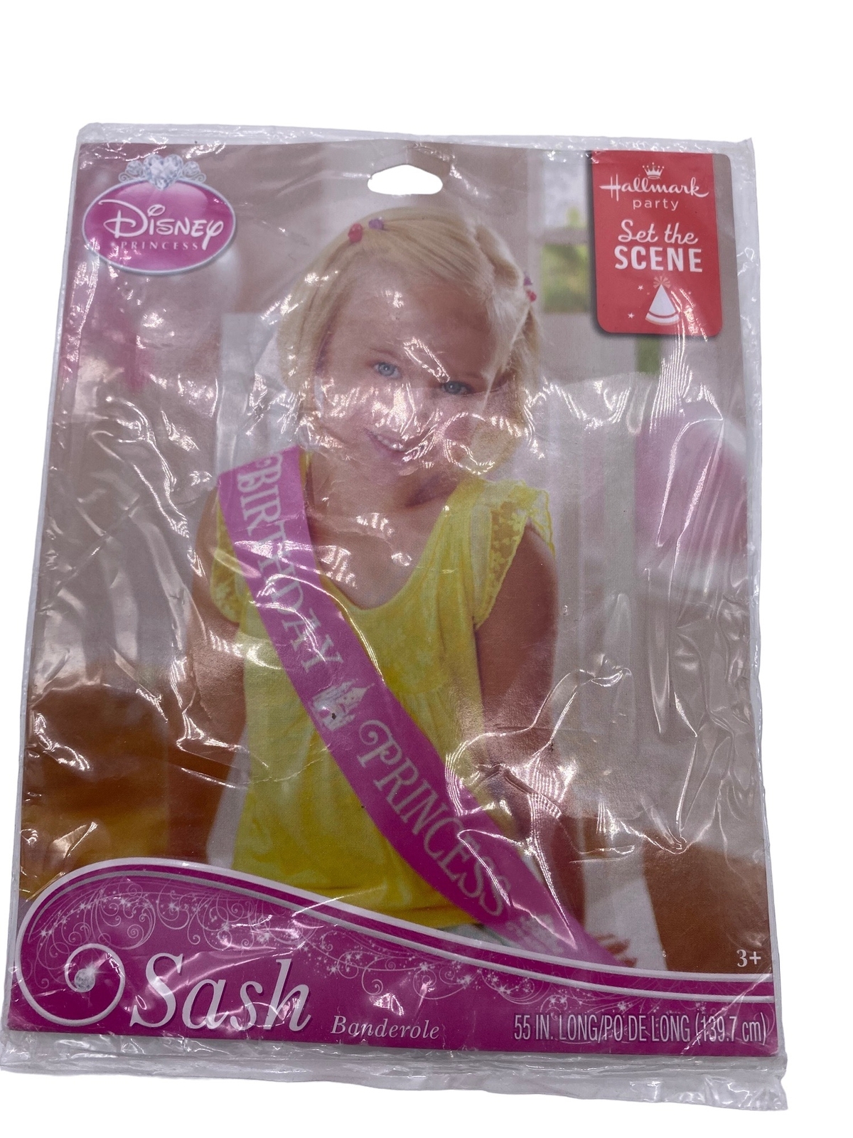 Disney Princess Royal Event Kids Birthday Party Pink Sash for Birthday Girl