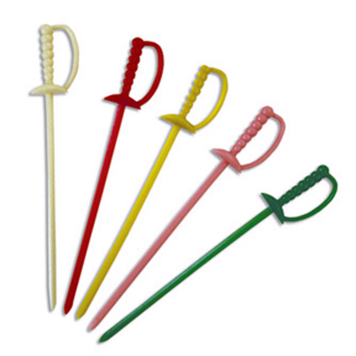 Royal Paper RPP RP147 Sword Picks, 3 1/4″, Assorted Colors (Pack of 1000)