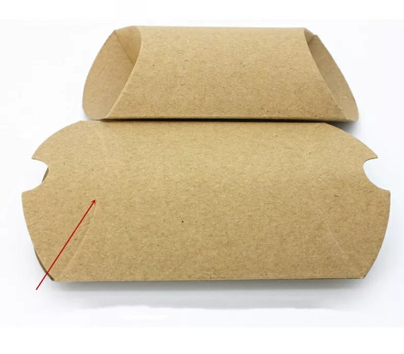 12 Pcs Set, kraft paper pillow shape Candy wedding gift Boxes Party Supplies
