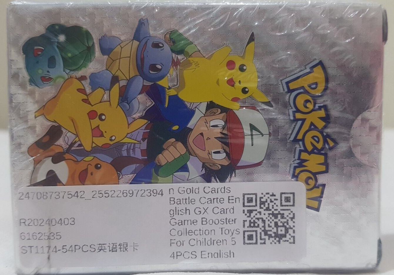 Silver Pokémon PVC Card in box (54pcs) for Birthday Gift