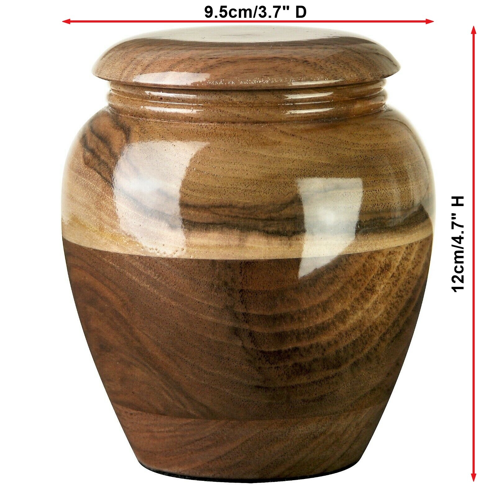 Stunning and very special wooden walnut Cremation urn for ashes. Hand turned URN
