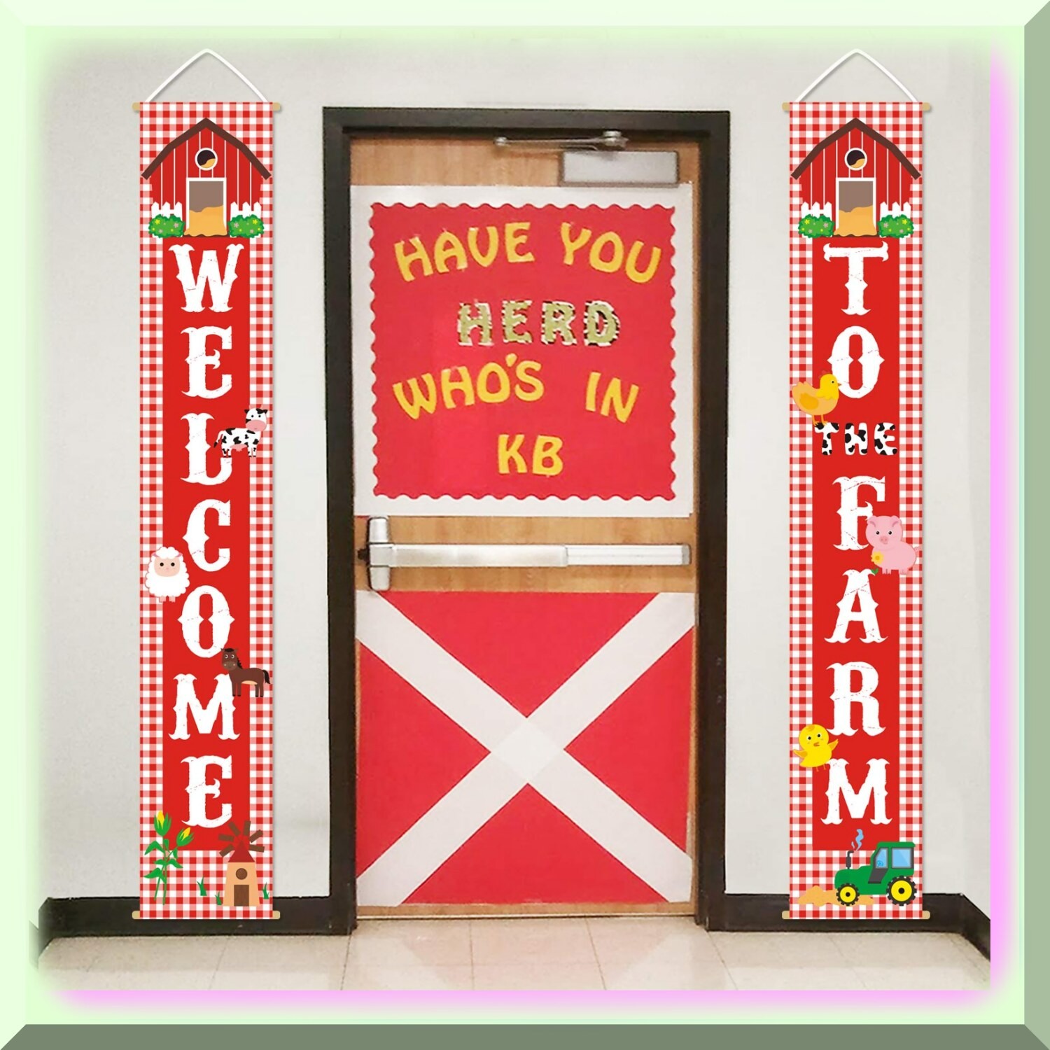 Farm Animal Welcome Door Banner Set