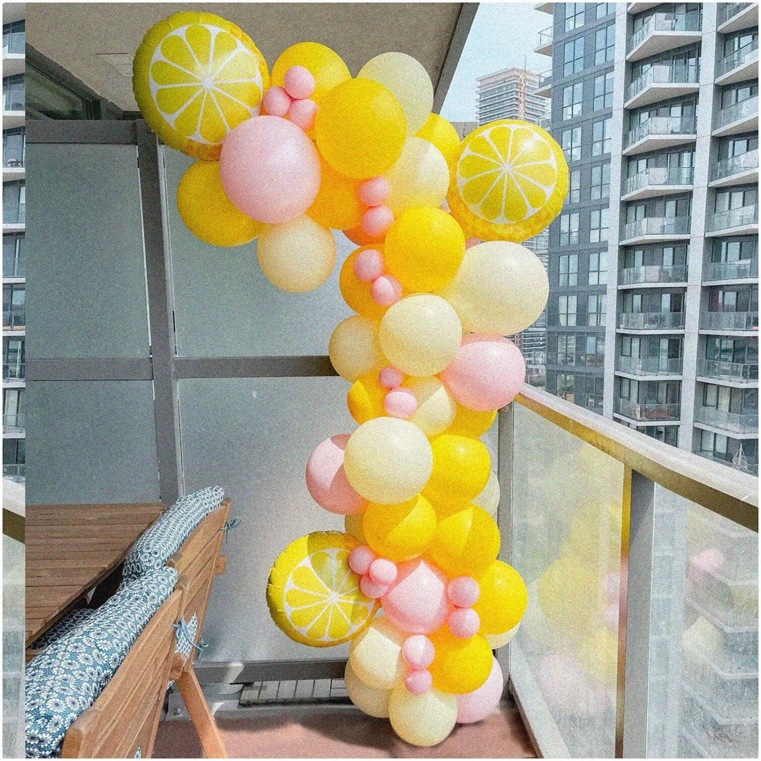 Pastel Yellow Lemon Balloon Garland Kit 127 Pieces