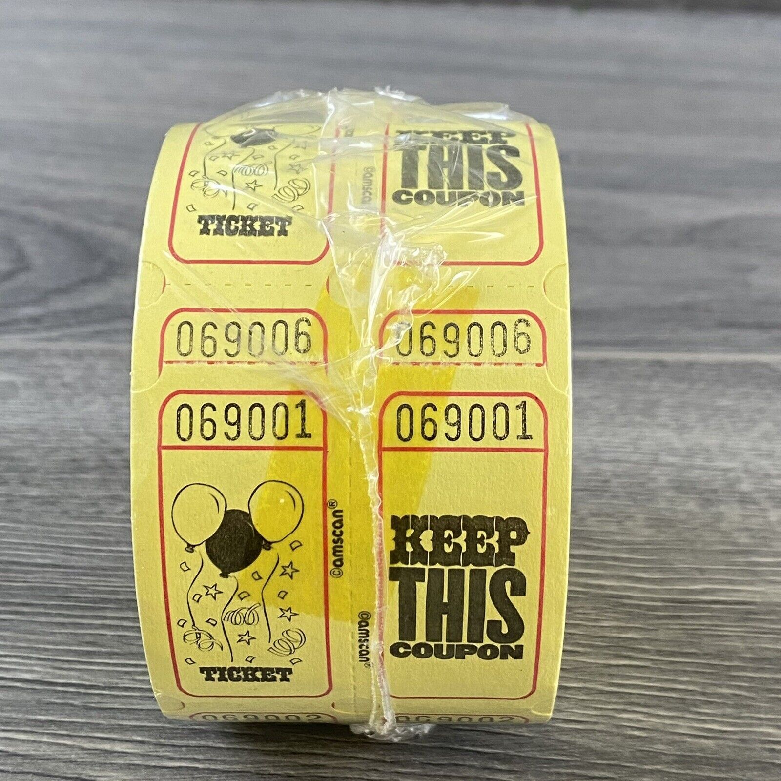 Carnival Raffle Tickets 500 Count Yellow Auction New Sealed