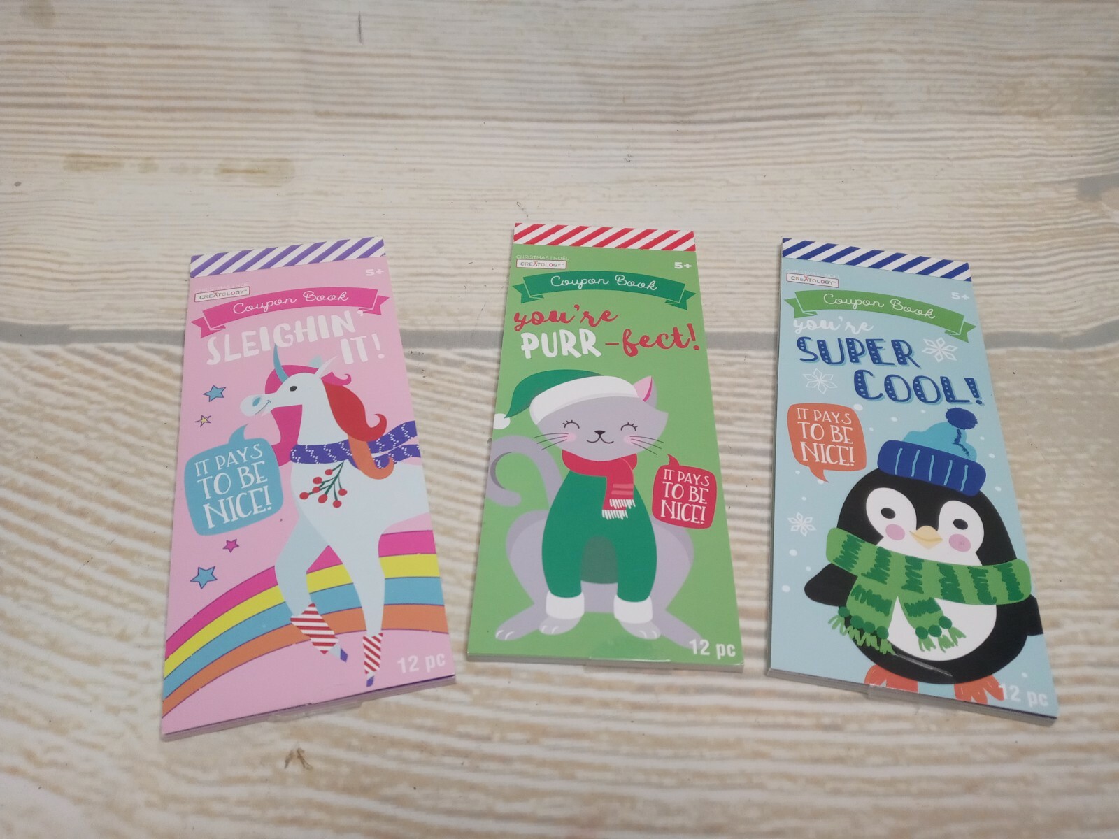 New 12 Kids Reward Book Gift Stocking Stuffers Christmas Winter Holiday Purr Cat