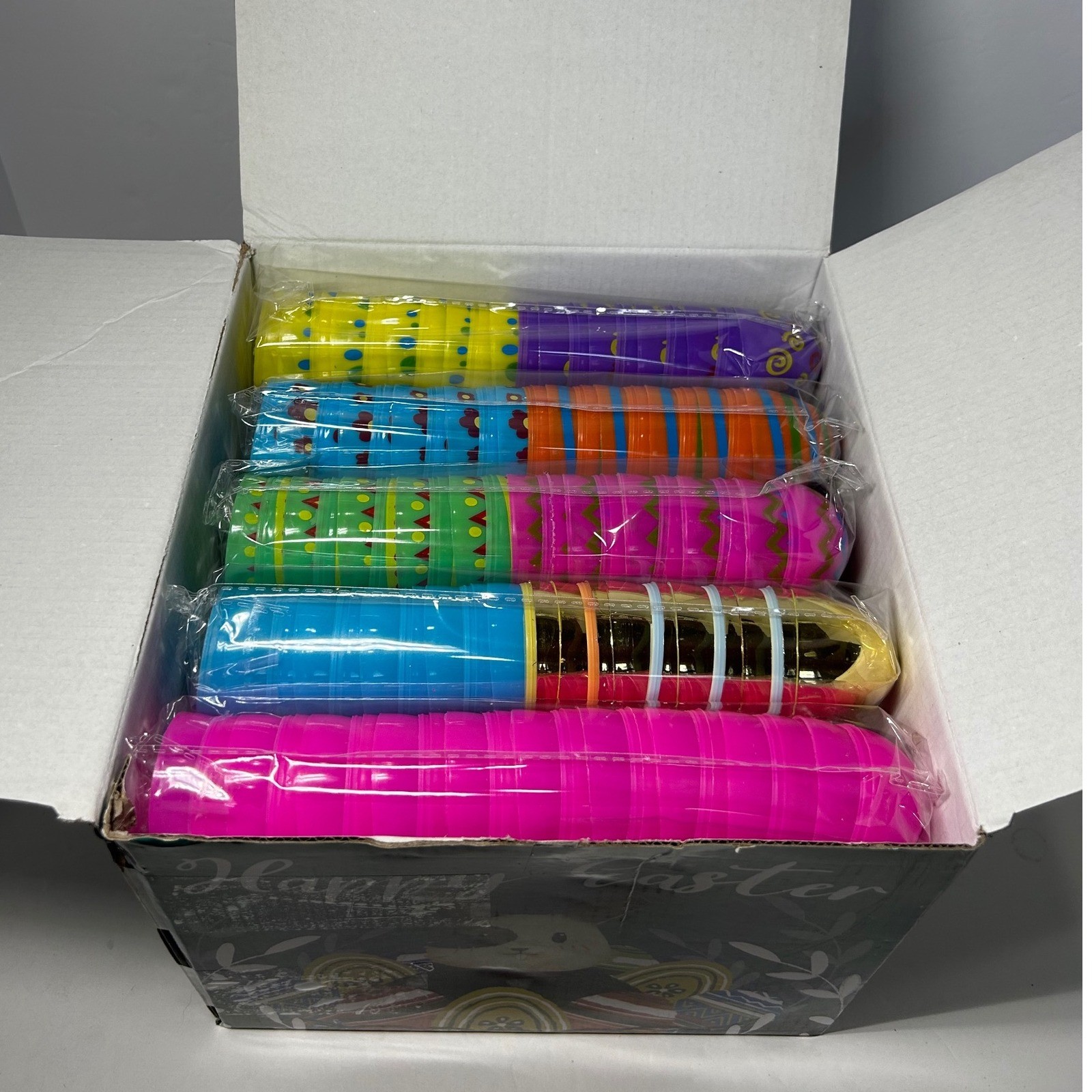 Happy Easter Eggs Set 200 pcs Colorful Plastic Eggs Easter Basket Fillers New