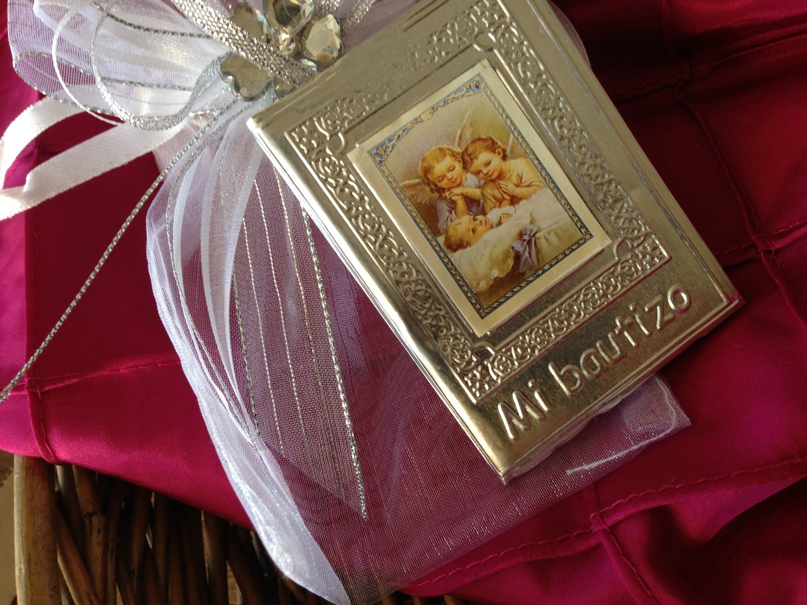 24 Pcs Baptism Favors White/Recuerdos Para Bautizo En Repujado Blancos