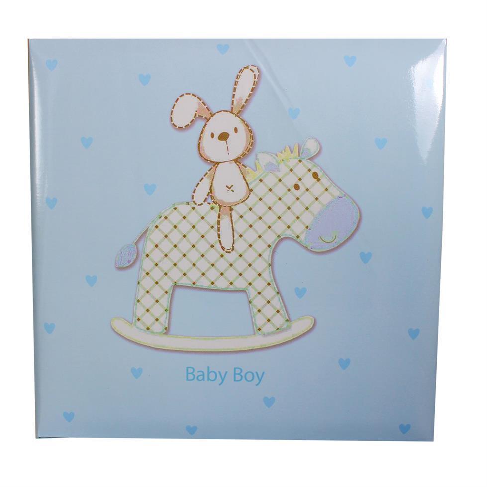 Photo Album – New Baby – Rabbit on Rocking Horse Design – Choose Size