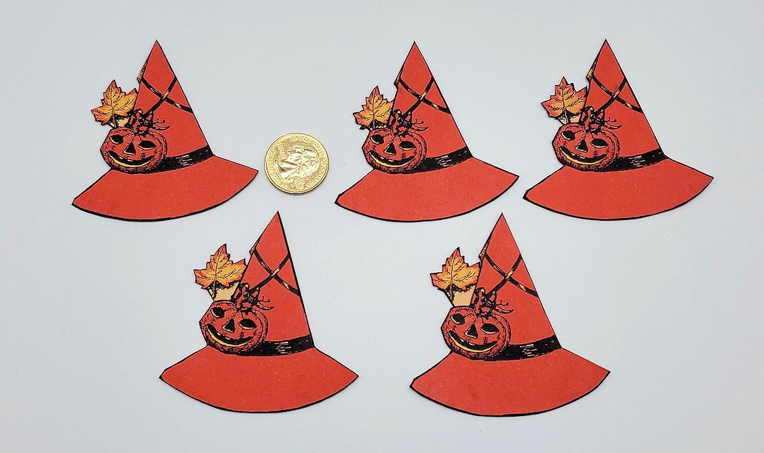10 Pc-Halloween-Retro-Witch Hat-Fortune Teller-Smooth Cardstock-Party Favor