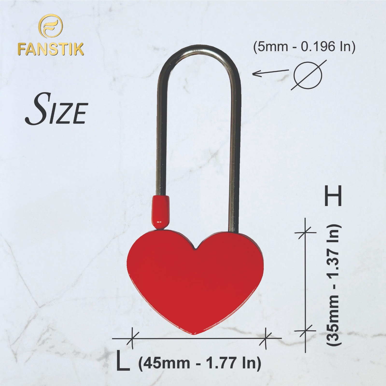 Custom Engraved Red Padlock, Anniversary, Bridge Love Lock, Wedding (Red Heart=
