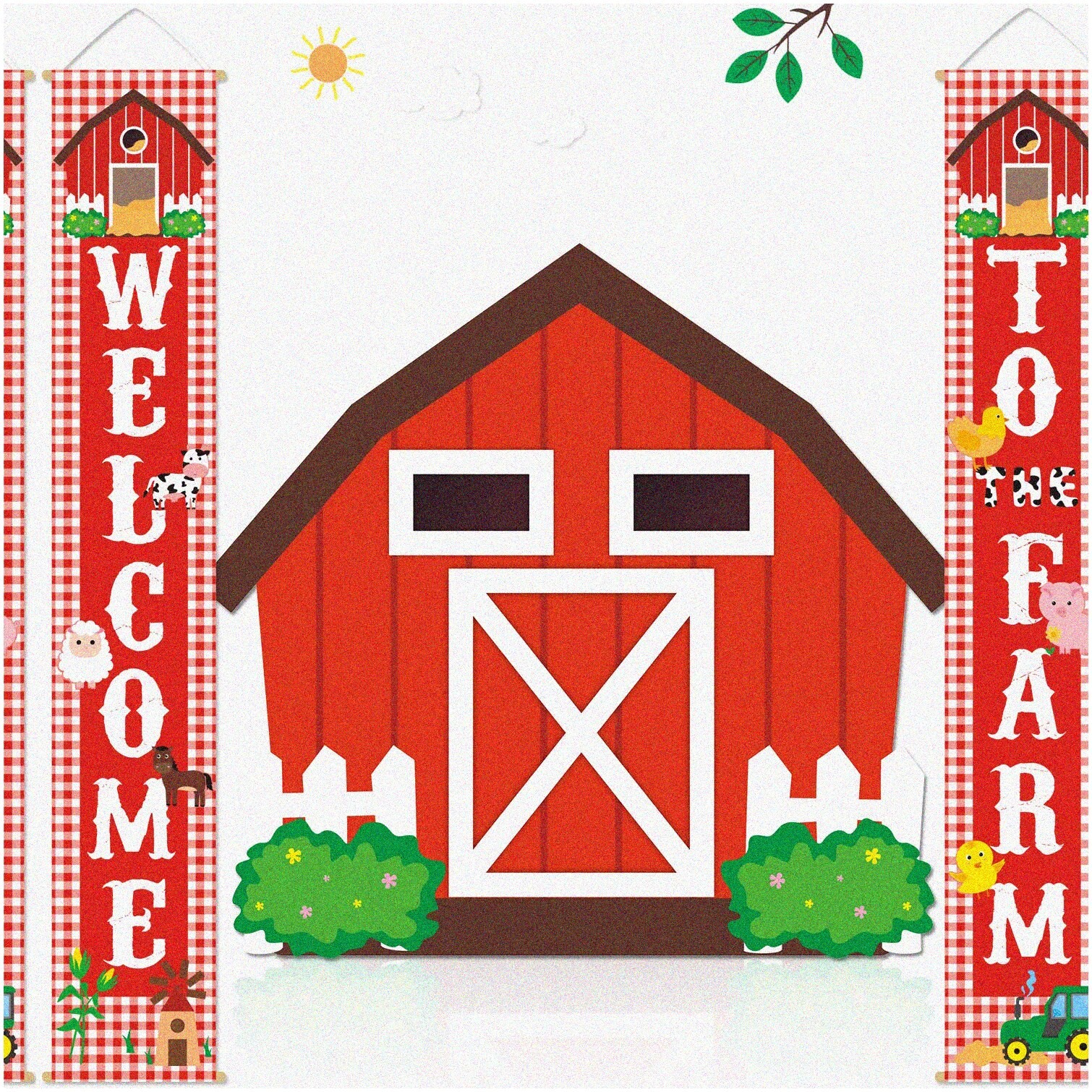 Farm Animal Welcome Door Banner Set