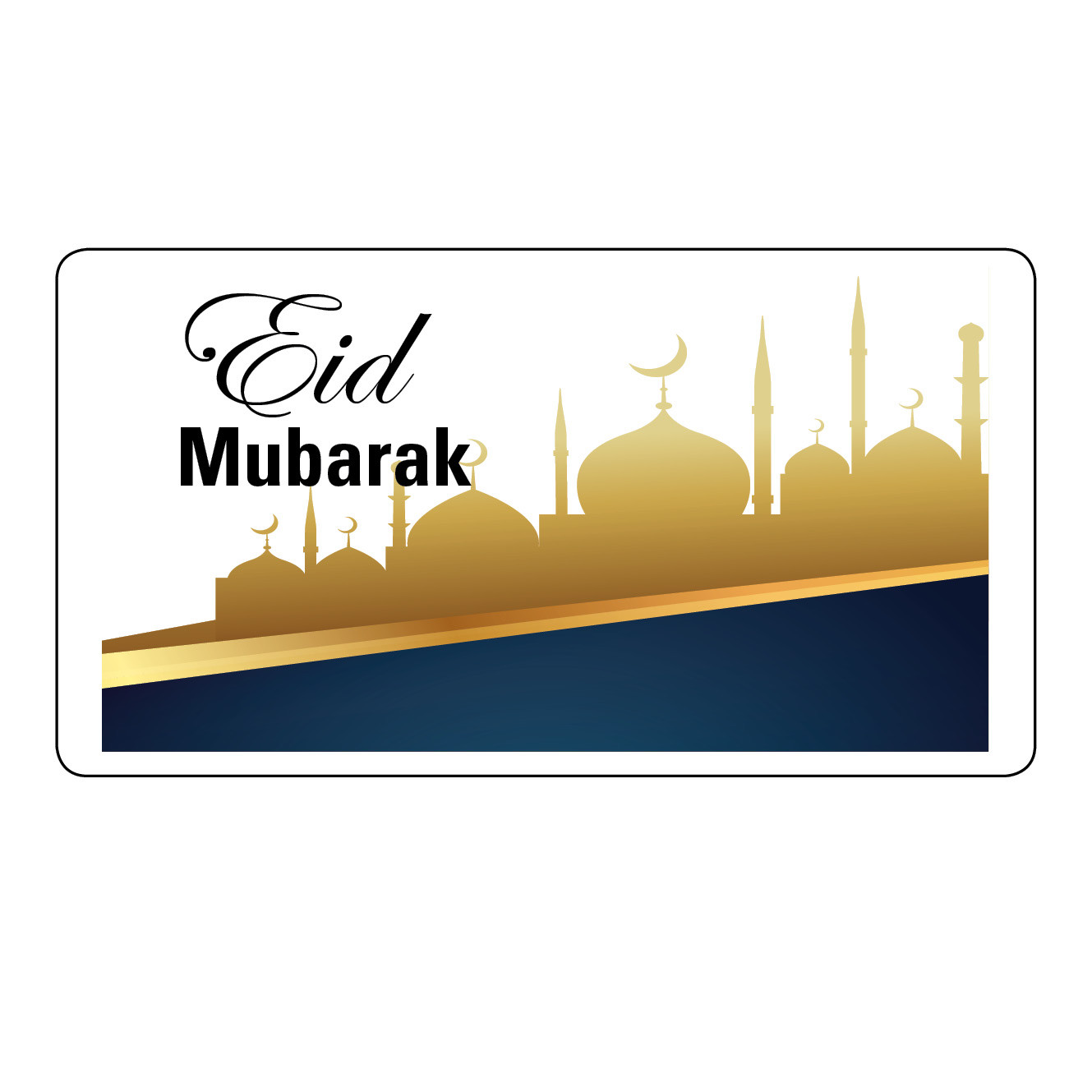 72 x EID Mubarak Muslim Ramadan Favour Gift Stickers Eid al-Adha Dhul Hajj 145