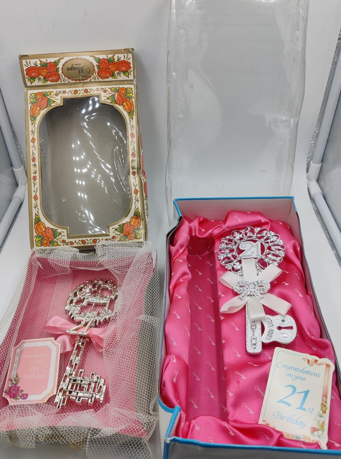 Vintage 21st Birthday Key Keepsake Gift Open Box Personalized 2 Paragon