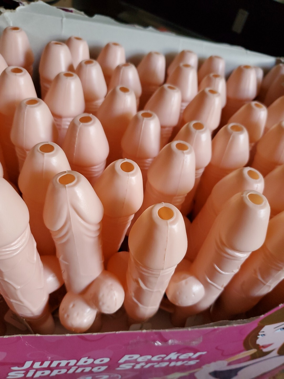 Pipedream Jumbo Pecker Straws 48pks Bachelorette/Bridal Shower Novelty