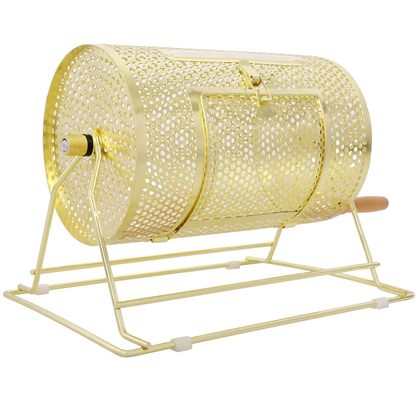 Raffle Ticket Spinner Drum 12″ x 8″ Brass Plated Holds 2500 Tickets