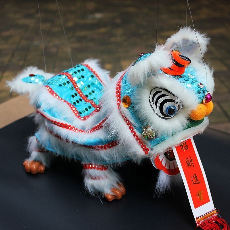 Model Plush Toy Chinese Puppet Lucky Lion Marionette Lion Dance Traditional