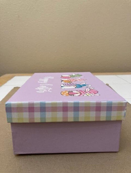 Easter Rectangular Paper Gift Box ~ 7 5/8×5 1/4×2 3/4″
